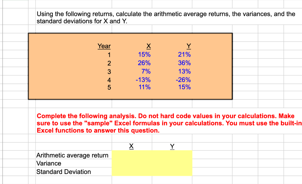 solved-using-the-following-returns-calculate-the-arithmetic-chegg