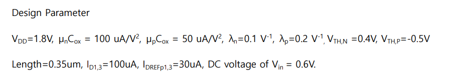 (a)Design Parameter VDD=1.8 | Chegg.com