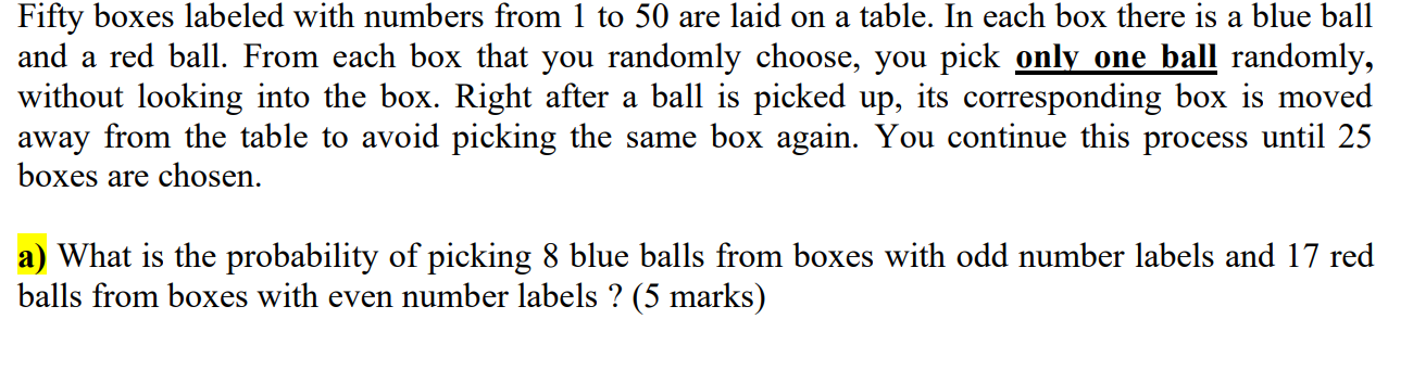 Solved Fifty boxes labeled with numbers from 1 to 50 are | Chegg.com