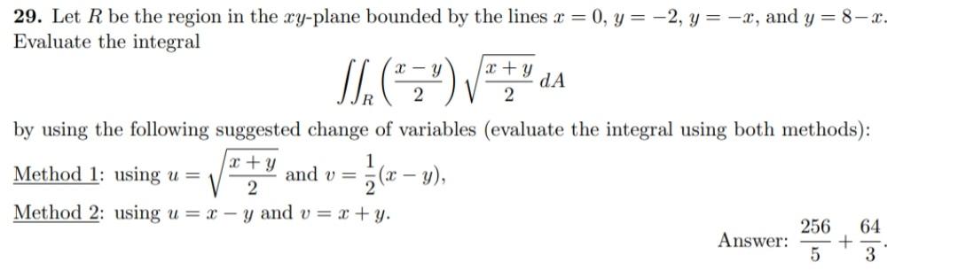 Solved 29. Let R be the region in the xy-plane bounded by | Chegg.com