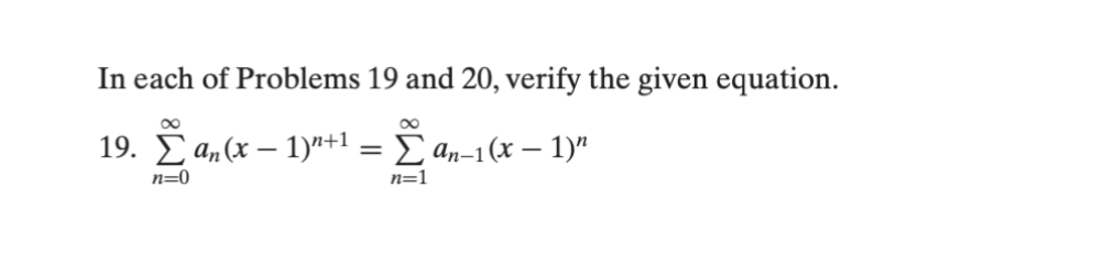 Solved In each of Problems 19 and 20, verify the given | Chegg.com