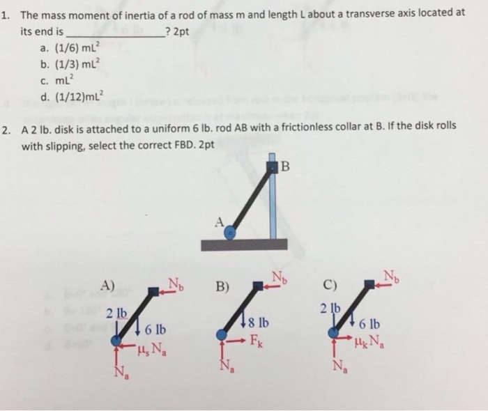 what is the moment of inertia of a rod of mass m