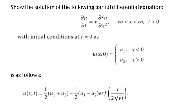 Solved Show the solution of the following partial | Chegg.com