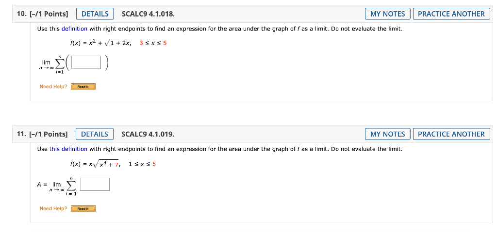 Solved 10. [-/1 Points] DETAILS SCALC9 4.1.018. MY NOTES | Chegg.com