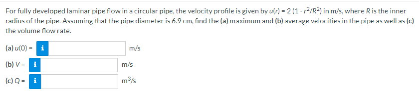 Solved For fully developed laminar pipe flow in a circular | Chegg.com