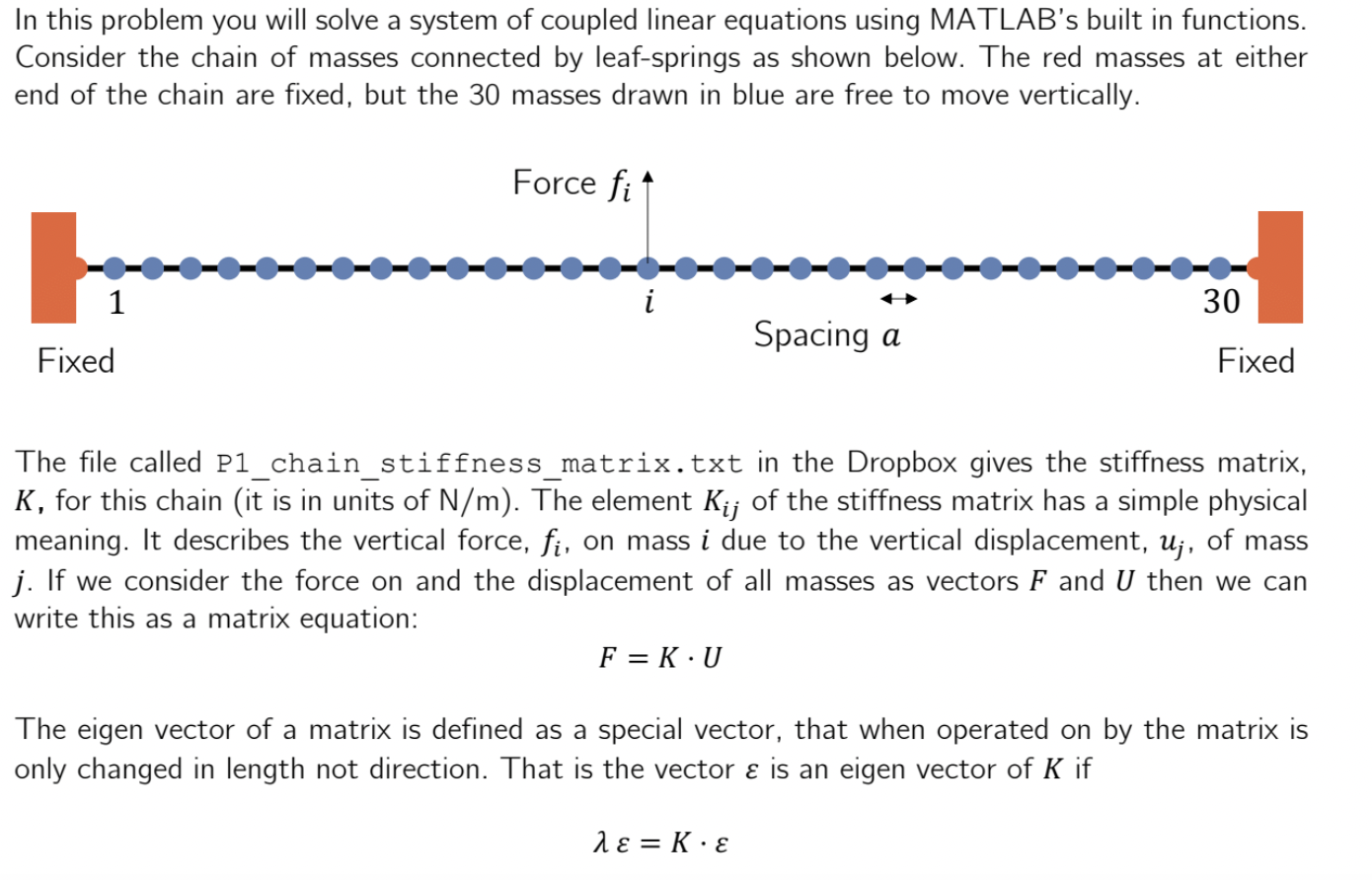 Solved The eigenvectors of the stiffness matrix give us the | Chegg.com