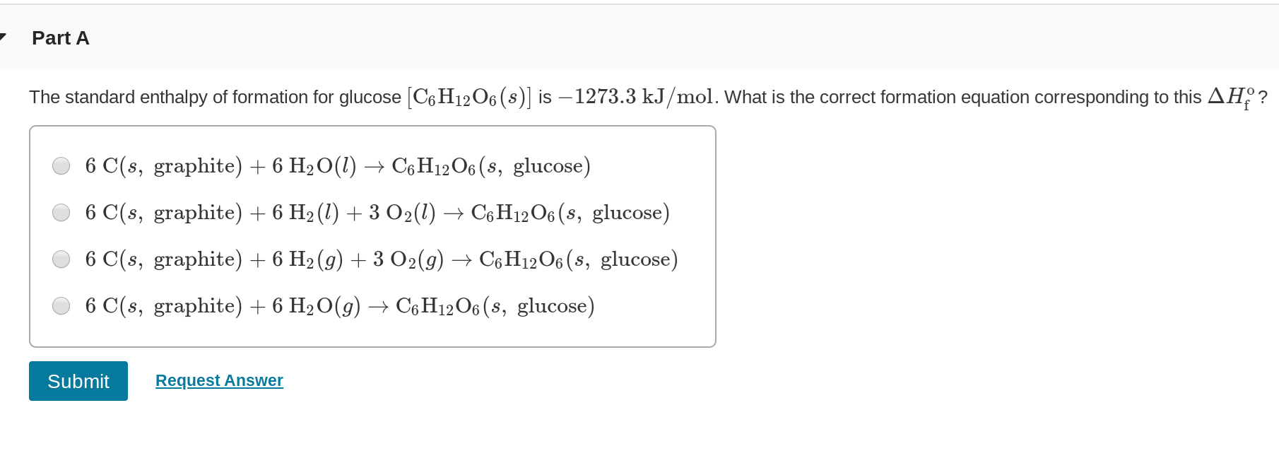 Solved The standard enthalpy of formation for