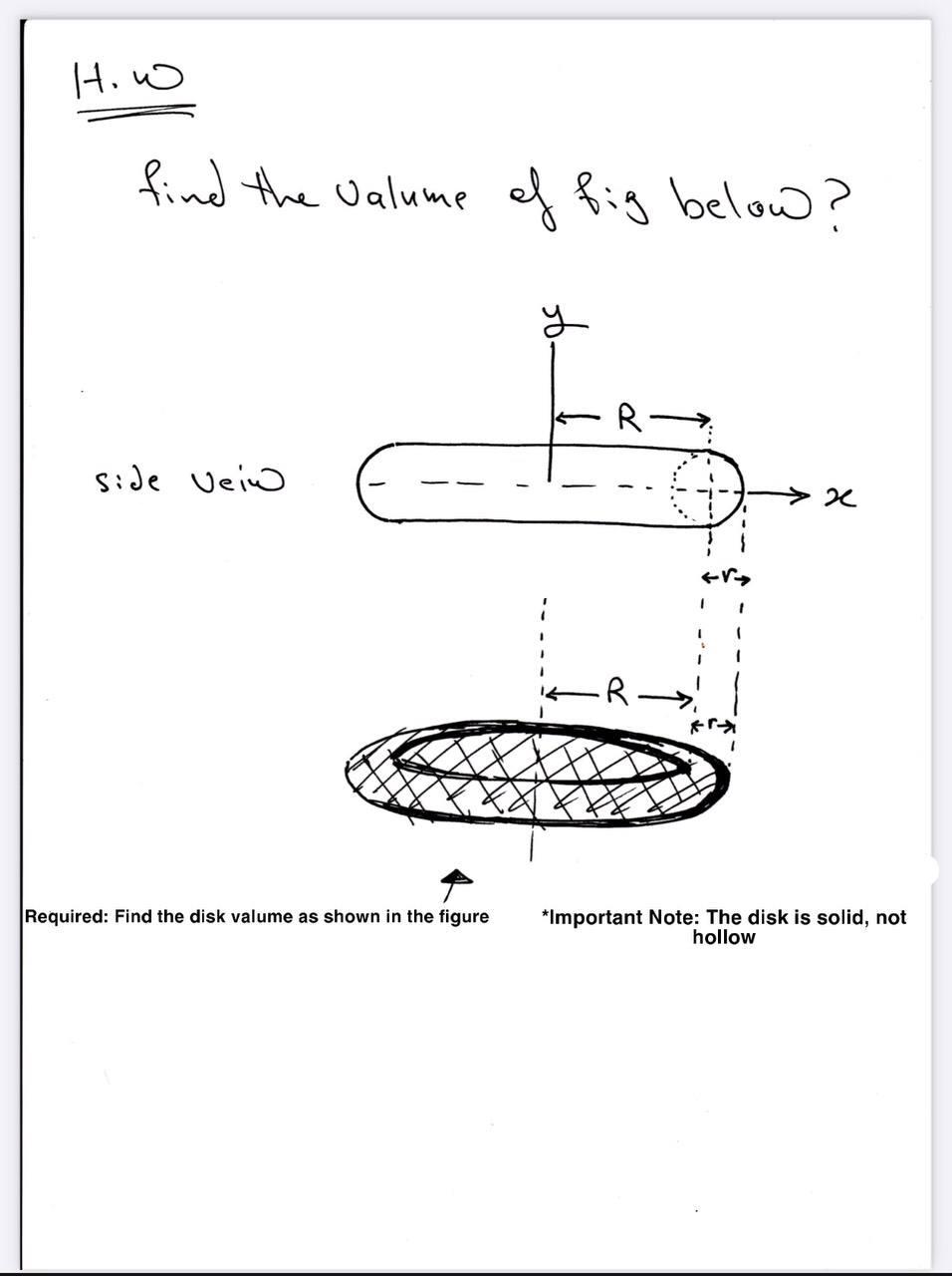 Solved How find the valume of big below? 6. R side vein 1 x | Chegg.com