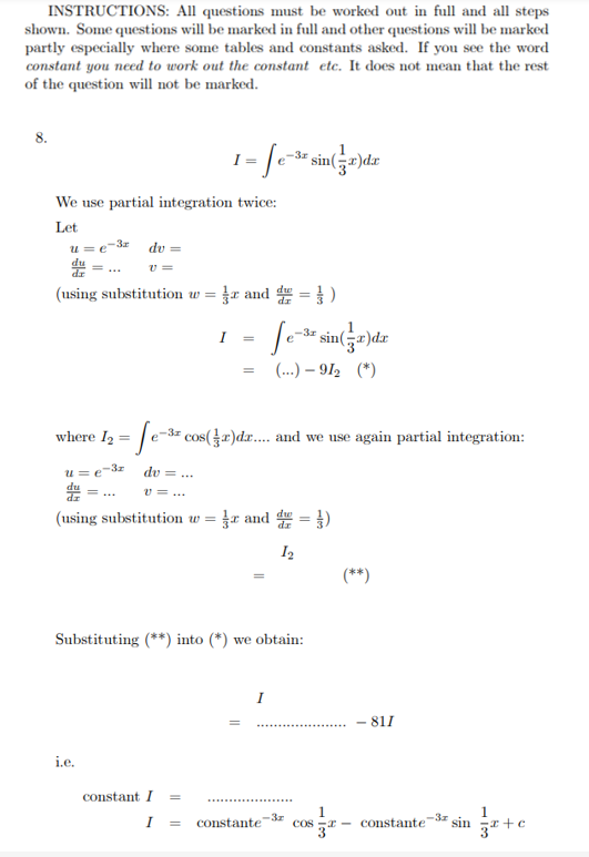 Solved INSTRUCTIONS: All questions must be worked out in | Chegg.com