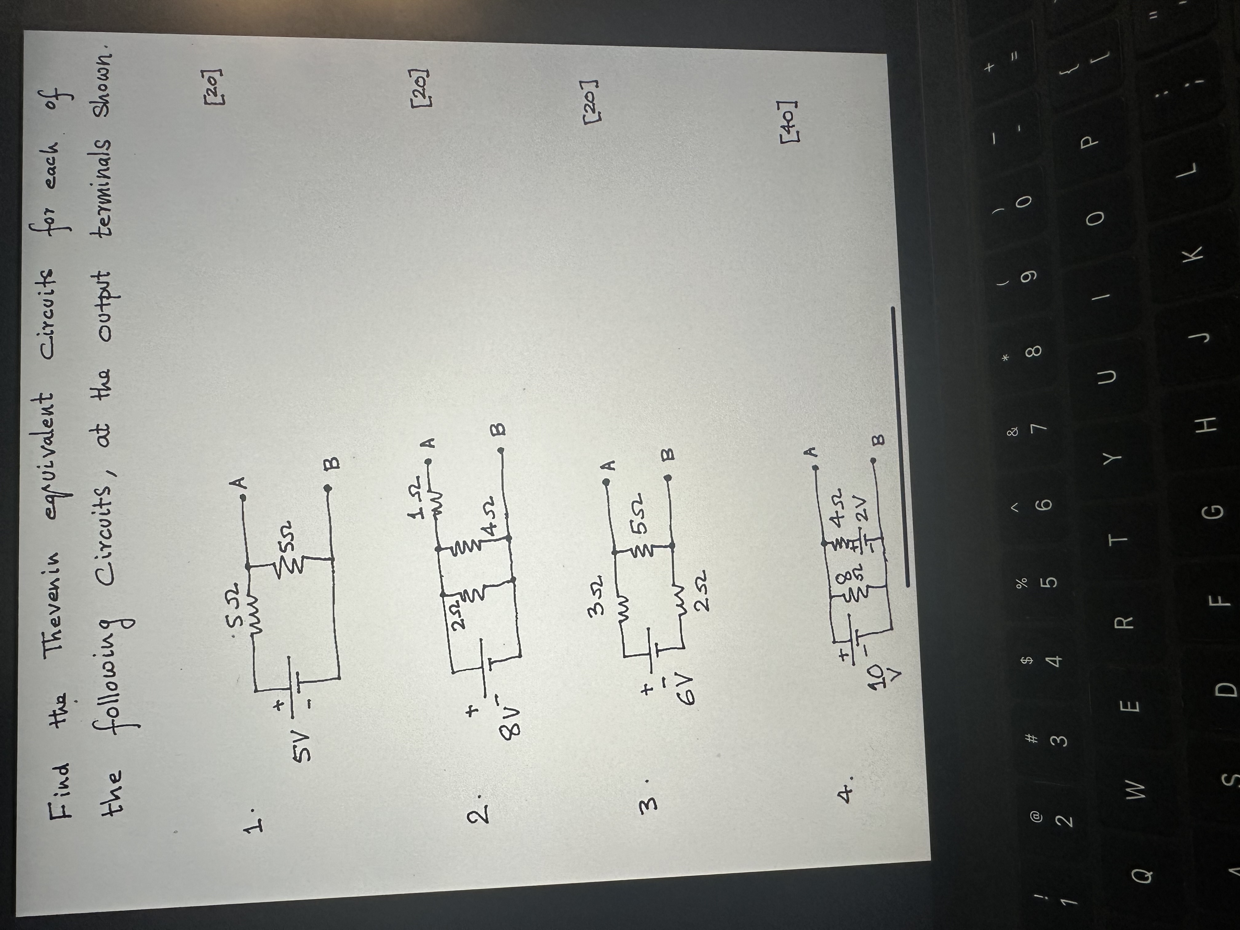 Solved Find the Thevenin equivalent circuits for each ofthe | Chegg.com