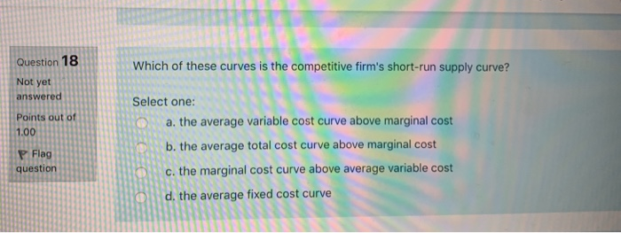 Solved Question 18 Not Yet Answered Points Out Of 1 00 P Chegg Solved Question 18 Not Yet Answered Points Out Of 1 00 P Chegg