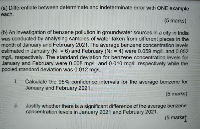 Solved (a) Differentiate between determinate and | Chegg.com