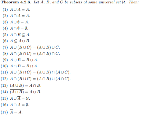 Solved Let A, B, And C Be Subsets Of Some Universal Set U. | Chegg.com