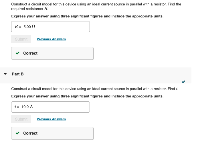 Solved The voltage and current were measured at the | Chegg.com