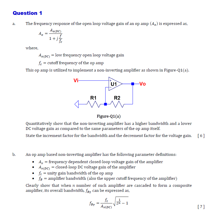 Solved A Question 1 The Frequency Response Of The Open L Chegg Com