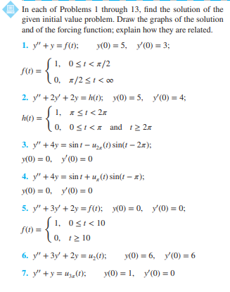 Solved In each of Problems 1 through 13, find the solution | Chegg.com