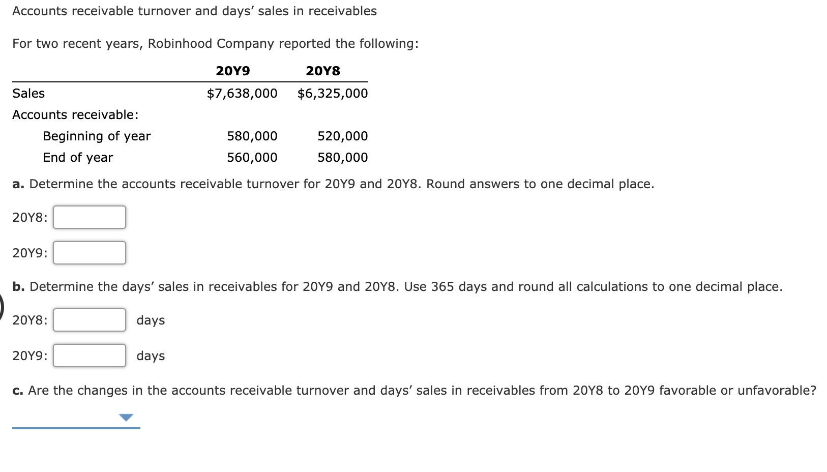 days account receivable turnover