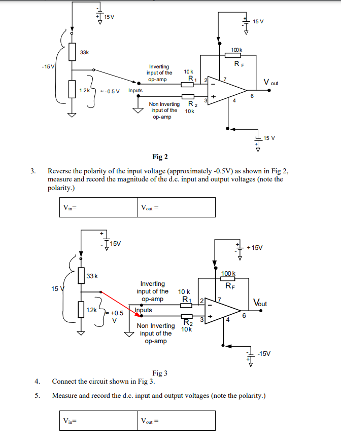 Solved Construct an amplifier circuit using an opamp and Circuit Diagram