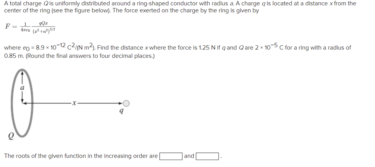 Solved A total charge Q is uniformly distributed around a | Chegg.com