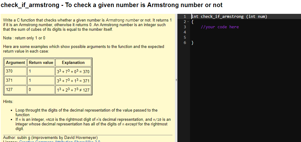 Solved check if armstrong To check a given number is | Chegg.com