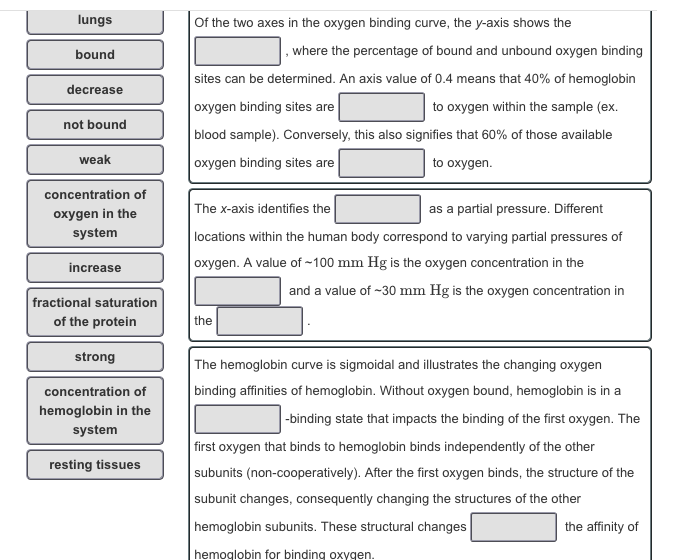 Solved Part A - Understanding the oxygen binding curve A | Chegg.com