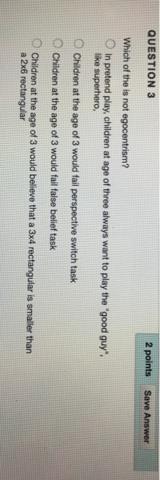 Solved QUESTION 3 2 points Save Answer Which of the is not | Chegg.com