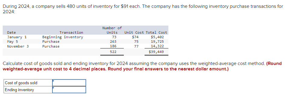 Solved During 2024 A Company Sells 365 Units Of Inventory Chegg Com   PhpmJliDE