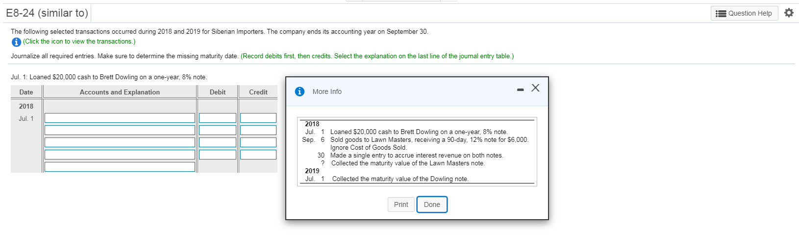 Solved E8-24 (similar to) Question Help The following | Chegg.com