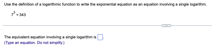 Solved Use the definition of a logarithmic function to write | Chegg.com
