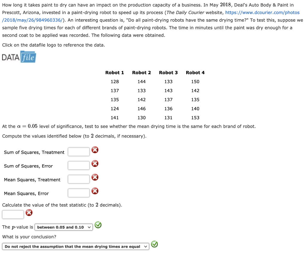 Solved How long it takes paint to dry can have an impact on