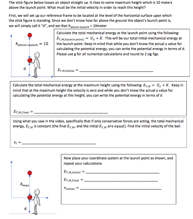 Solved The stick figure below tosses an object straight up. | Chegg.com