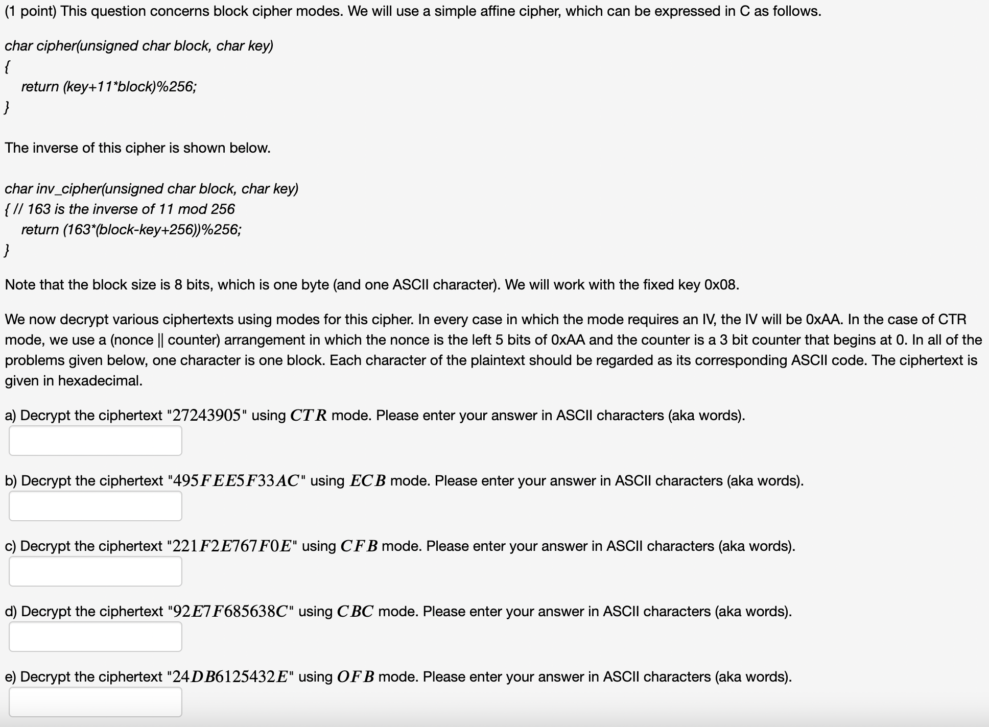 solved-note-that-the-block-size-is-8-bits-which-is-one-byte-chegg