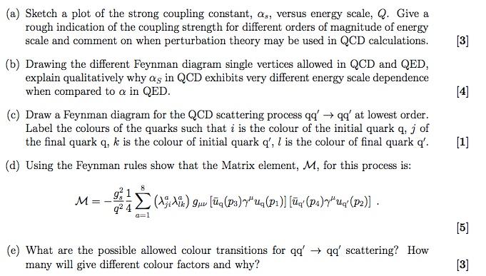 [3] (a) Sketch a plot of the strong coupling | Chegg.com