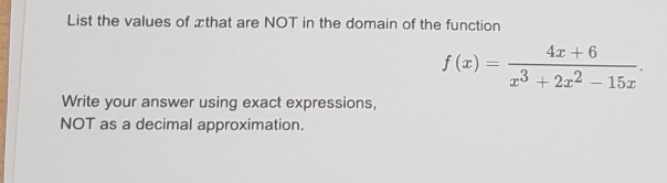 Solved List the values of rthat are NOT in the domain of the | Chegg.com