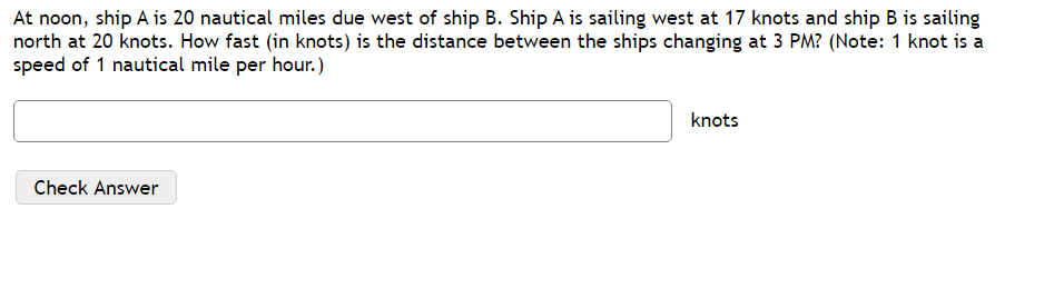 Solved At noon ship A is 20 nautical miles due west of ship