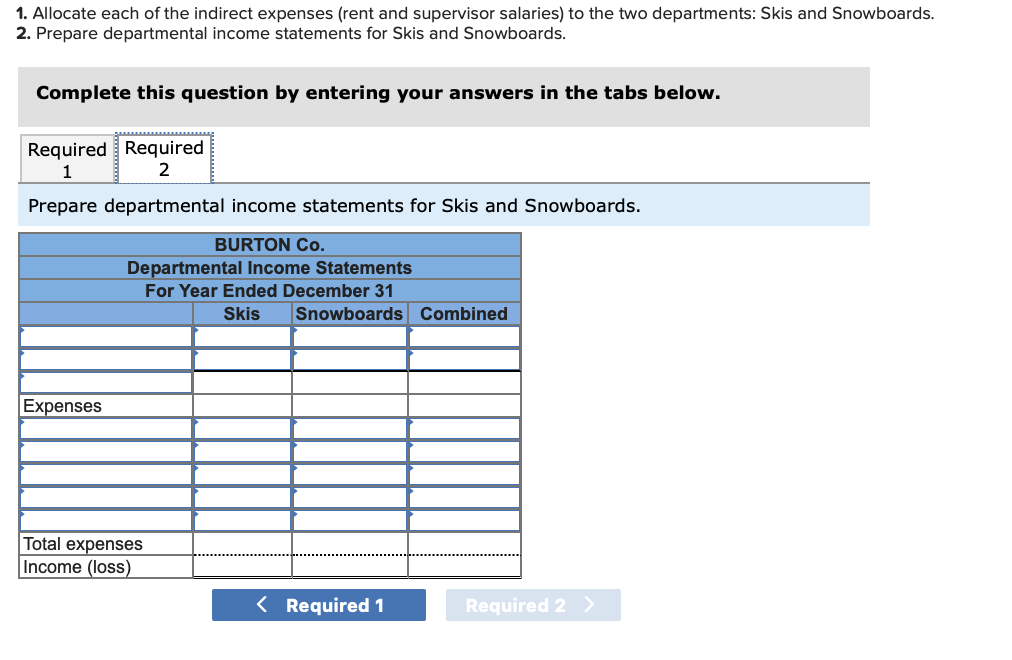Solved Burton Company requests assistance allocating costs