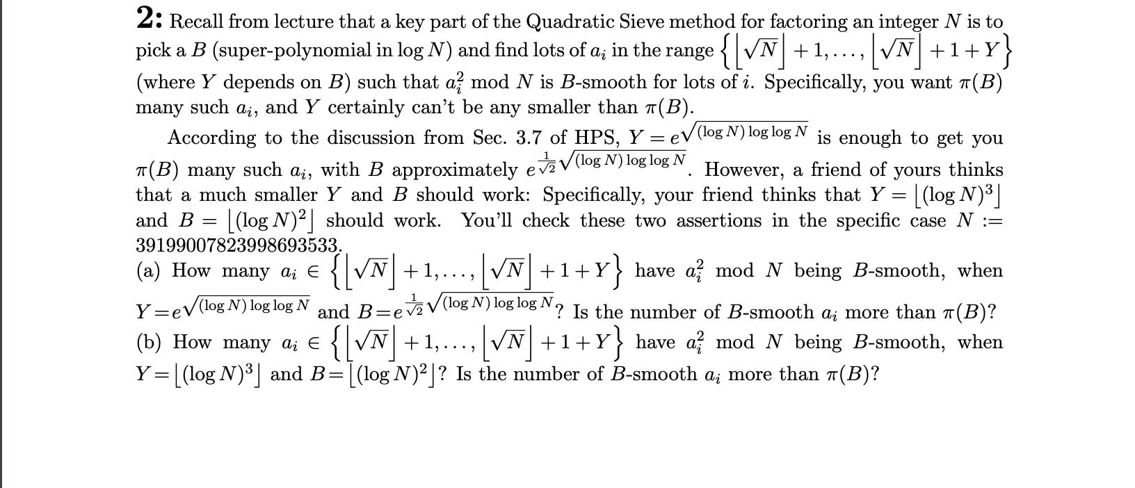 Recall From lecture that a key part of the Quadratic | Chegg.com