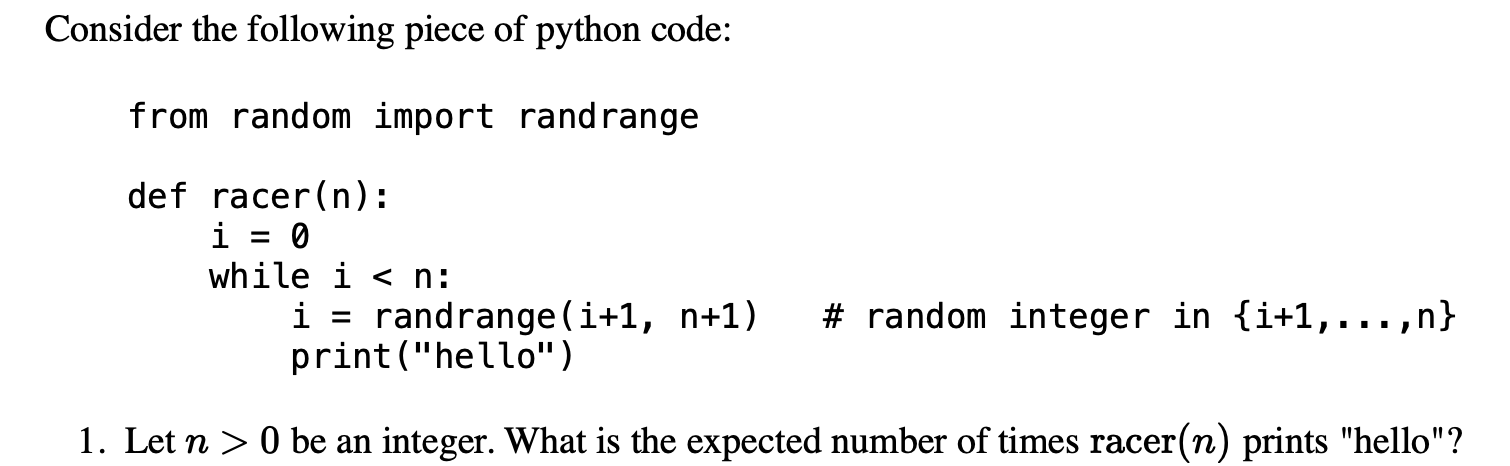 Solved Consider the following piece of python code: from | Chegg.com