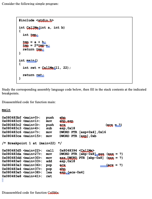 Solved Consider The Following Simple Program: #include Int | Chegg.com