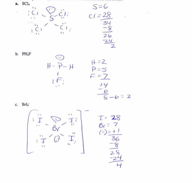 Solved 1. Using the Ch10_LewisAndResonance sheet HW from Ch. | Chegg.com