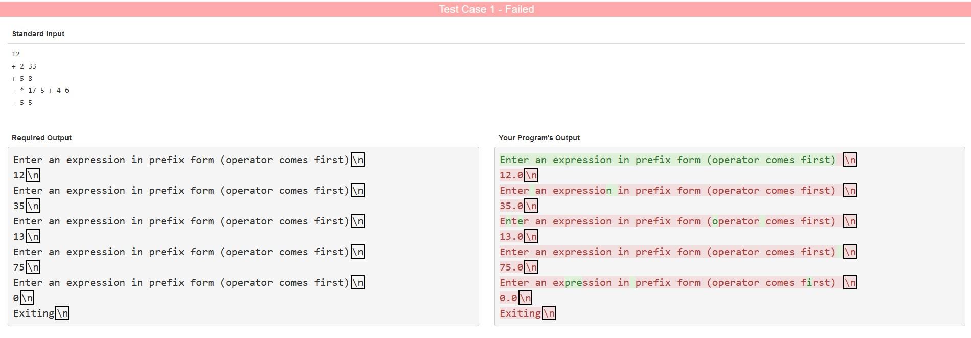 Solved [JAVA] Ask the user for prefix expressions and | Chegg.com