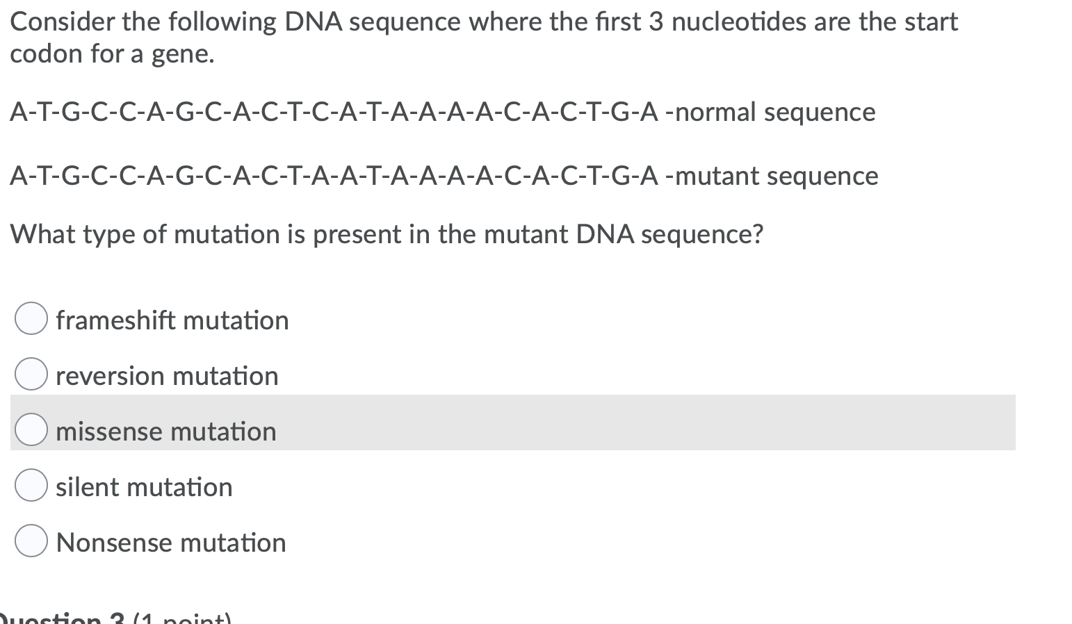 Solved what type of mutation is present in the dna | Chegg.com
