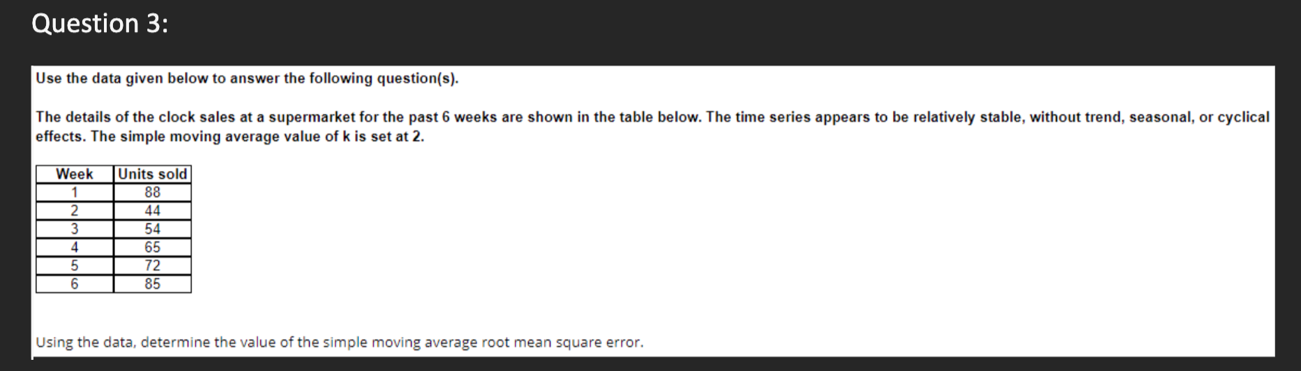 Solved Use the data given below to answer the following | Chegg.com