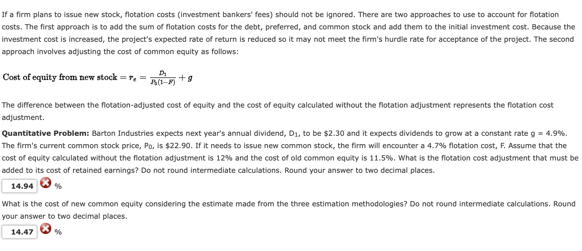 Solved If a firm plans to issue new stock, flotation costs