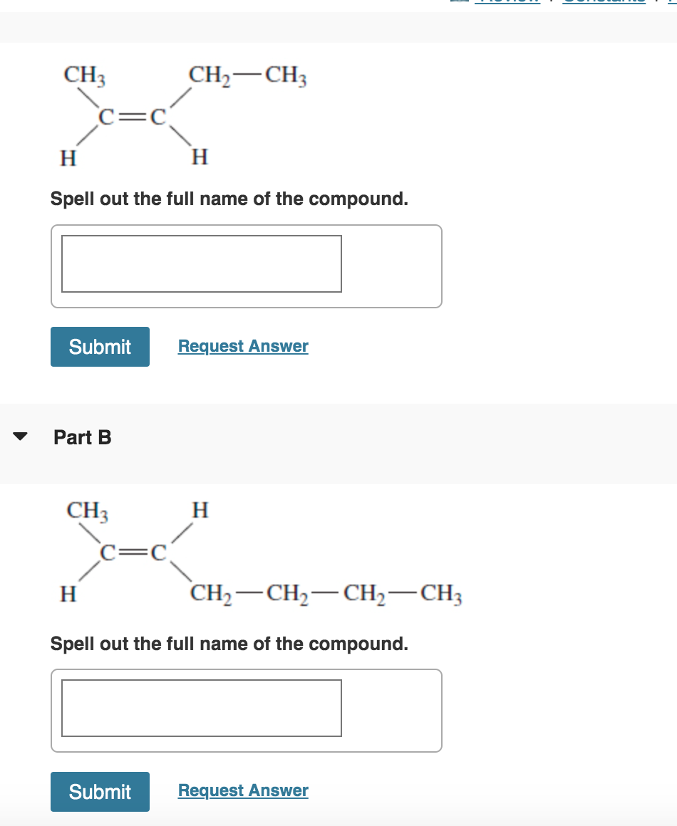 Solved Spell out the full name of the compound. Part B Spell | Chegg.com
