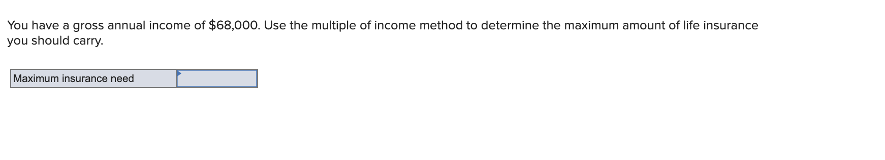 Solved You have a gross annual income of $68,000. Use the | Chegg.com