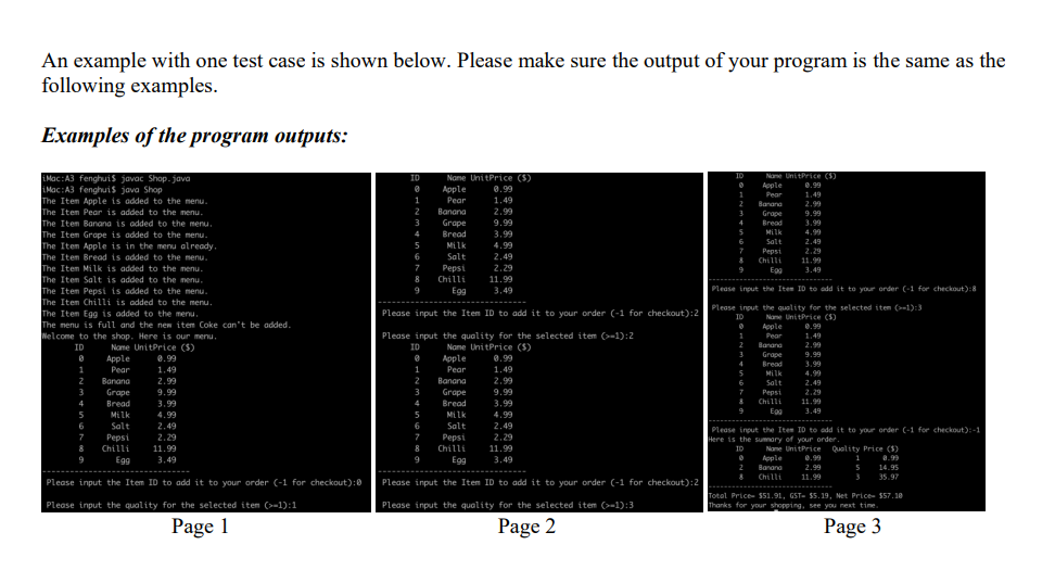 Solved OBJECTIVE To implement a java program to display the | Chegg.com