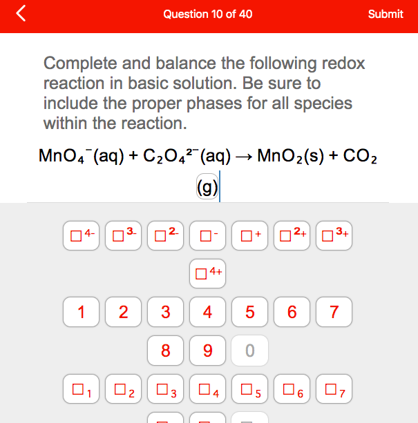 Solved Complete And Balance The Following Redox Reaction In | Chegg.com