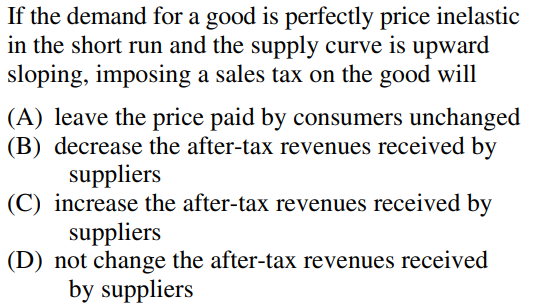 Solved If The Demand For A Good Is Perfectly Price Inelastic | Chegg.com