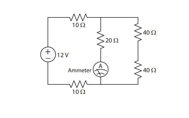 Solved What is the reading through the ammeter shown in the | Chegg.com